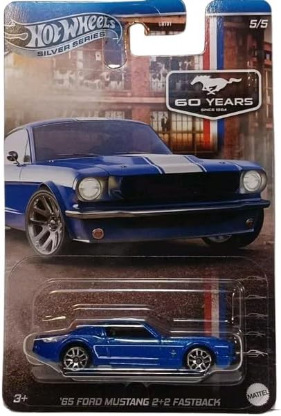 FORD MUSTANG 60 ANNI 5 Modelli DieCast 1/64 7cm Hot Wheels Silver Series - Imagen 6 de 10