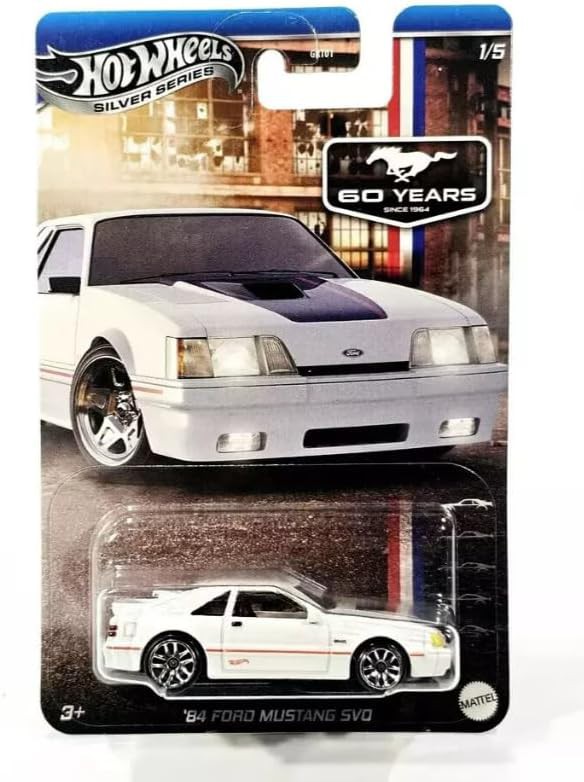 FORD MUSTANG 60 ANNI 5 Modelli DieCast 1/64 7cm Hot Wheels Silver Series - Imagen 9 de 10