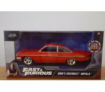 FAST FURIOUS Modellino CHEVY IMPALA Rossa di Dom Scala 1/32 Collector's Series Originale JADA Toys