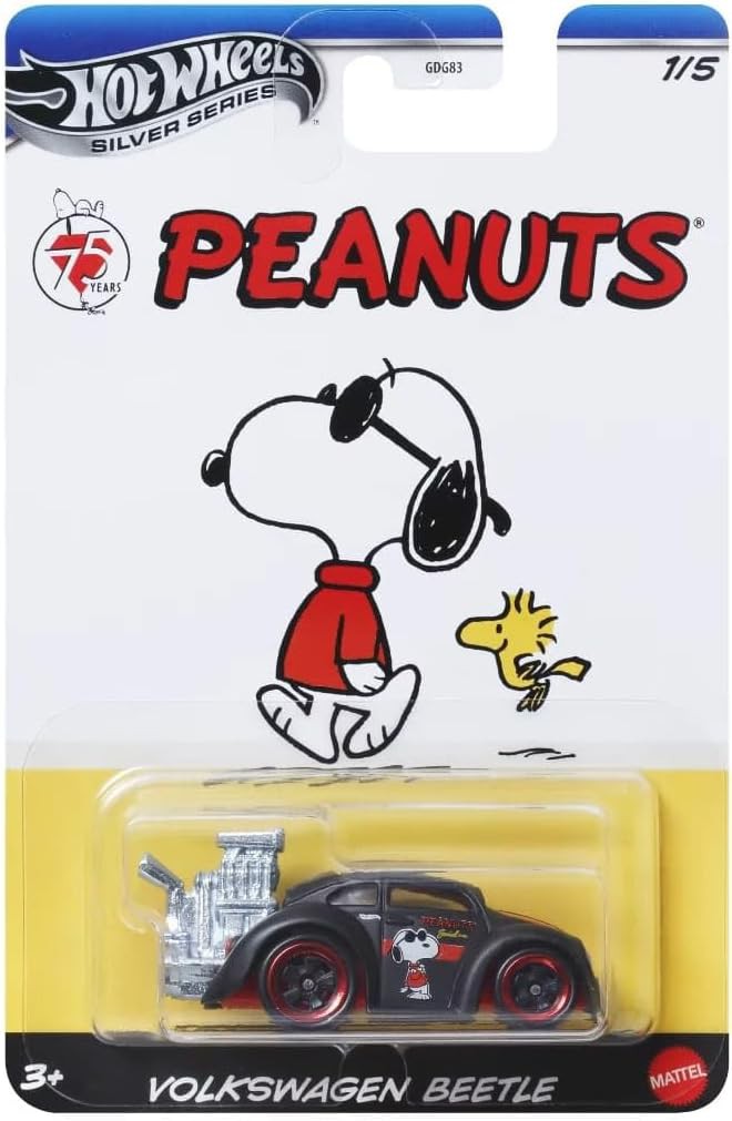 PEANUTS Snoopy Modèle Auto Die-Cast Au Choix 1/64 Hot Wheels Silver Series - Imagen 9 de 11