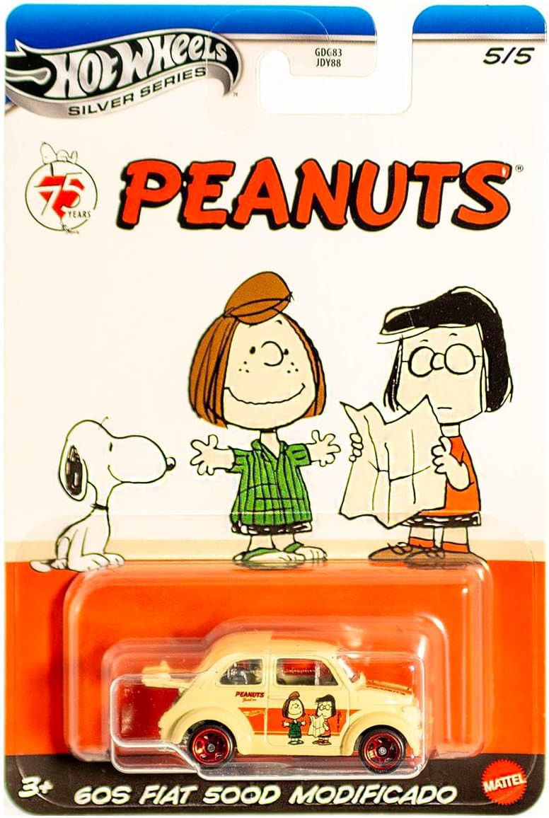 PEANUTS Snoopy Modèle Auto Die-Cast Au Choix 1/64 Hot Wheels Silver Series - Imagen 11 de 11