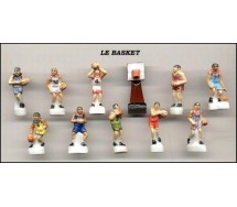 BASKET GIOCATORI PALLACANESTRO Set 11 Figure 4cm Porcellana FEVES Francia