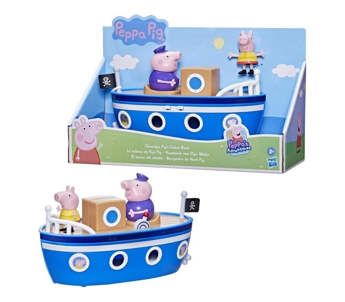 PEPPA PIG Playset Grandpa BOAT With 2 Figures Original HASBRO F3631