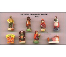 Little Red Riding Hood 2003 Rare SET 8 FIGURES Miniatures 3cm Porcelain FEVES France