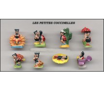 COCCINELLE LADYBUG CUTE PETIT Set 8 FIGURE 3cm Miniature Porcellana FEVES France