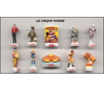 CIRCO CIRCUS PINDER Set 10 Figures Miniatures 3cm Porcelain FEVES France