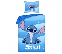 STITCH Disney Copripiumino Letto Singolo 140x200cm COTONE Federa 3617
