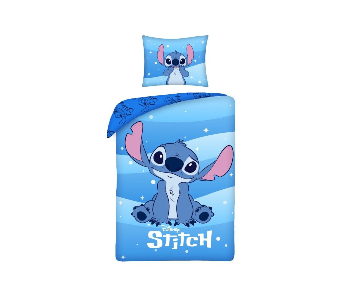STITCH Disney Copripiumino Letto Singolo 140x200cm COTONE Federa 3617