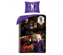 WEDNESDAY Addams and Enid Sinclair SINGLE BED SET DUVET COVER 140x200cm Polyester Halantex WE-80013BL