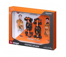 McLAREN MCL38 MIAMI GP 2024 DieCast 2 Car Model F1 1/43 14cm LANDO NORRIS PIASTRI DieCast Bburago 38109