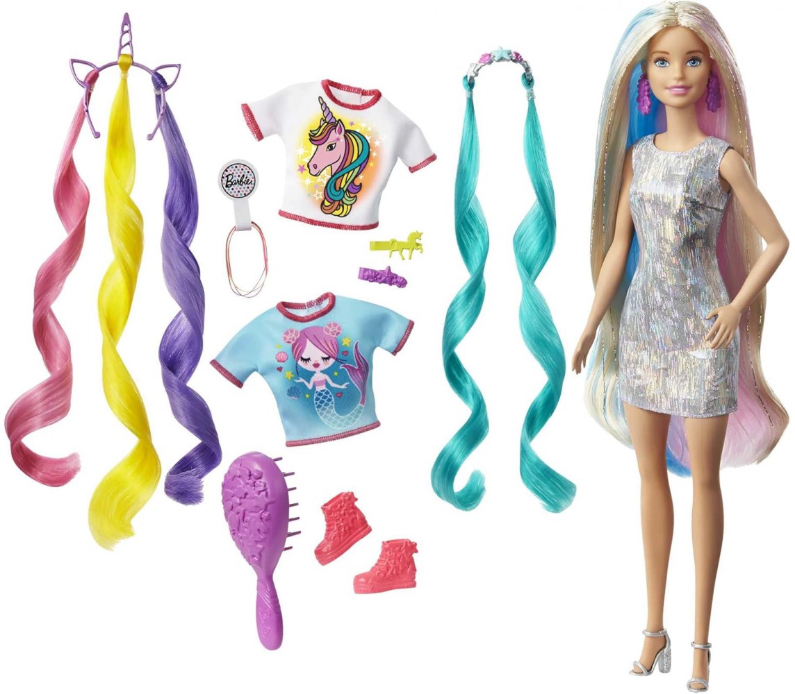 copy of BARBIE DREAMTOPIA Bambola 30cm Playset FESTA ALL'ORA DEL TE' Bambola Fata e Accessori Originale Mattel GJK50