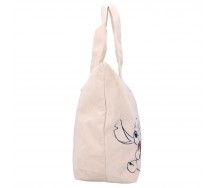 LILO and STITCH Obsessed SHOPPING BAG BEIGE Corduroy 48x32x14cm ORIGINAL Vadobag