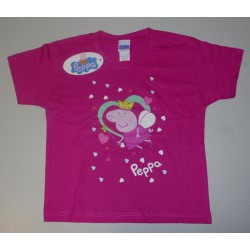 PEPPA PIG T-Shirt PRINCIPESSA CUORI Ufficiale ORIGINALE Varie Taglie Maglietta