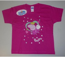 PEPPA PIG T-Shirt PRINCIPESSA CUORI Ufficiale ORIGINALE Varie Taglie Maglietta