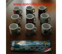 copy of Set 7 MINI TAZZE LOONEY TUNES PART 2 Gashapon TOMY Pepe Coyote Roadrunner