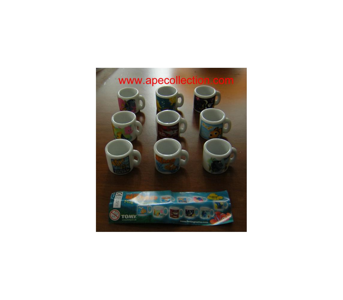 copy of Set 7 MINI TAZZE LOONEY TUNES PART 2 Gashapon TOMY Pepe Coyote Roadrunner