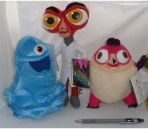 MOSTRI VS ALIENI 3 Different Plushies Soft Toy RARE Prof B.O.B. Insettosaurus ORIGINAL
