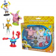 BOX SET4 Figure SPONGEBOB HEROES Fuori Acqua Movie SIMBA Patrick Squiddy Mr Crab
