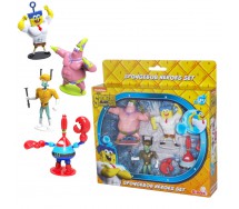 BOX SET4 Figure SPONGEBOB HEROES Fuori Acqua Movie SIMBA Patrick Squiddy Mr Crab