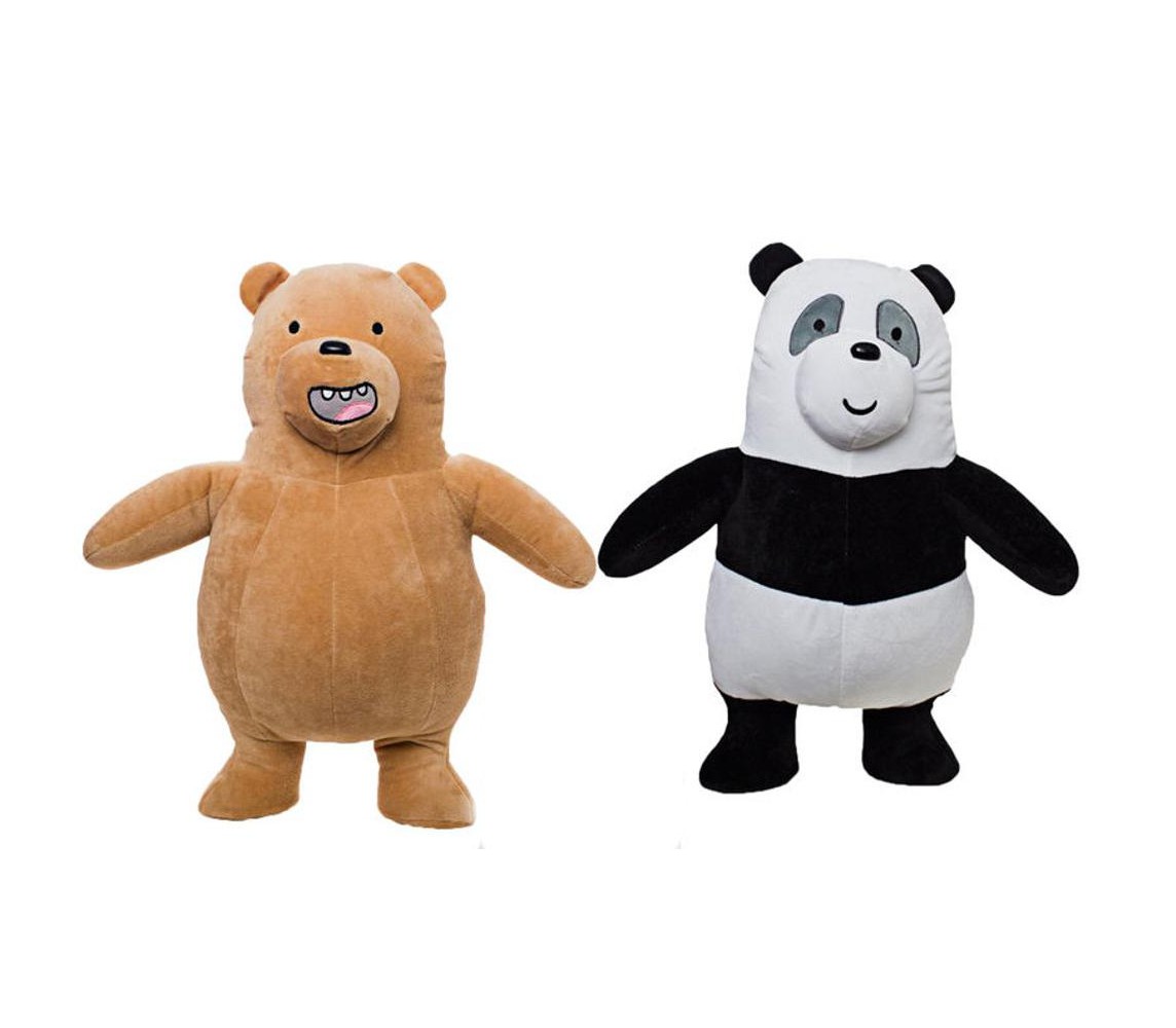 Couple 2 PLUSHES Soft Toy 20cm We Bare Bears Grizzly and Panda ORIGINAL