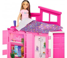 BARBIE LOFT HOUSE HOLYDAY ROOMS With DOLL and All Furnitures Original Mattel HRJ77