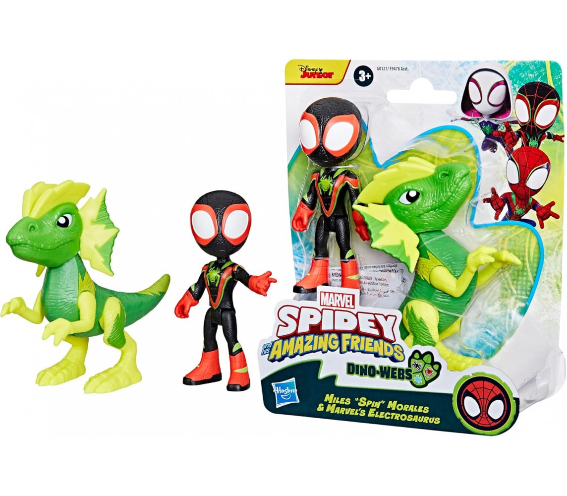 SPIDEY Electrosaurus MILES MORALES Originale DINO-WEB Spider Man Hasbro G0121