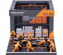 McLAREN PITSTOP F1 Diorama Auto MCL38 MIAMI GP2024 DieCast 1/43 NORRIS Bburago