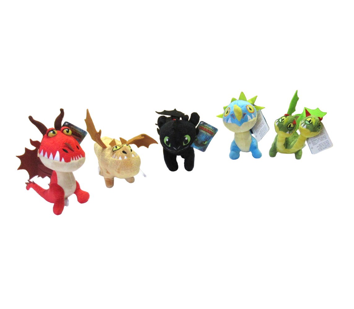 DRAGON TRAINER Mondo Nascosto 3 diversi Peluche 20cm How To Train Your Dragon ORIGINALE Dreamworks