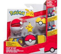 POKEMON CINTURA Clip Go Porta Sfere con PIKACHU FELICE e 2 POKEBALL PKW3162