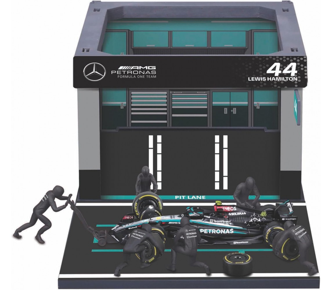 Mercedes AMG PITSTOP Hamilton 44 W15 E 2024 DieCast Car Model F1 1/43 14cm DieCast Bburago 18-38452