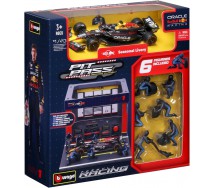 Red Bull RB20 PITSTOP F1 Diorama VERSTAPPEN 1 2024 DieCast Car Model F1 1/43 14cm DieCast Bburago 18-38453
