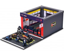 Red Bull RB20 PITSTOP F1 Diorama VERSTAPPEN 1 2024 DieCast Car Model F1 1/43 14cm DieCast Bburago 18-38453