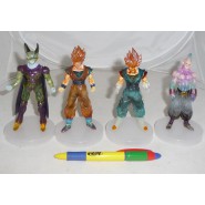 SET 4 Figure DRAGONBALL Z 11cm GOKU VEGETTO CELL MAJIN BU Statuetta