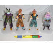 SET 4 Figure DRAGONBALL Z 11cm GOKU VEGETTO CELL MAJIN BU Statuetta