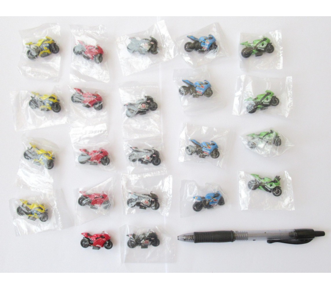 Moto MOTO GP Miniatures Mini Models Plastic 3cm LOT 22 PEZZI Original