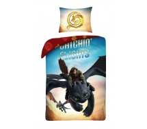 HOW TO TRAIN YOUR DRAGON SINGLE BED SET DUVET COVER 140x200cm Polyester Halantex HTTD-8613BL