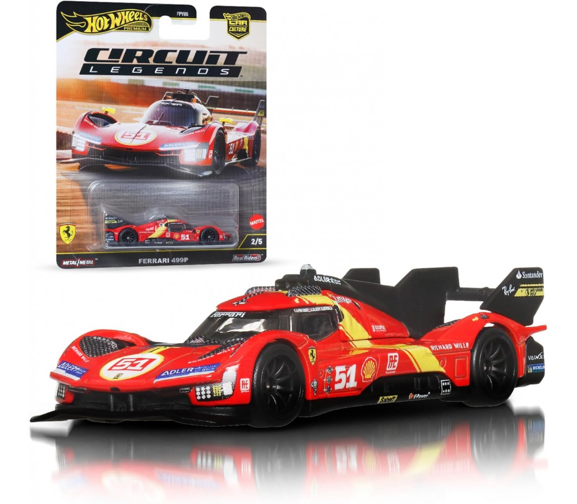 FERRARI 499P Die Cast Model car CIRCUIT LEGENDS Series Hot Wheels 7cm JBK49