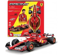FERRARI SF-24 METAL KIT Formula 1 44 Pieces LECLERC 16 - Scale 1/24 23cm DieCast Bburago