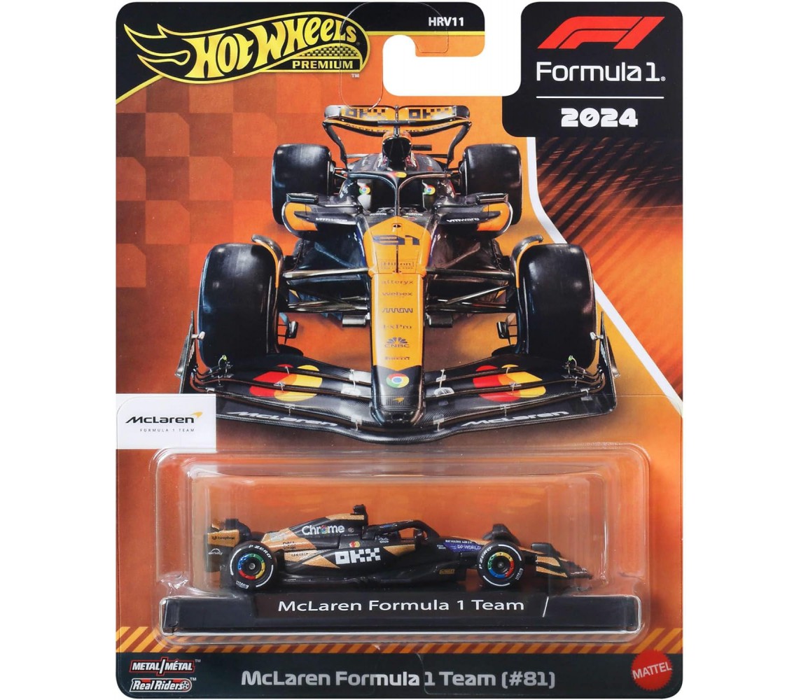 Modello Auto PIASTRI McLaren Formula 1 2025 Scala 1/64 8cm F1 Hot Wheels JBM25