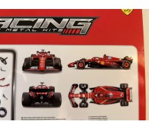 FERRARI SF-24 METAL KIT Formula 1 44 Pieces LECLERC 16 - Scale 1/24 23cm DieCast Bburago