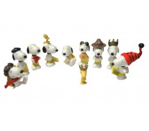 SNOOPY PEANUTS FIGURE Collezione 5cm Set Completo 10 PLASTOY Originali RARE