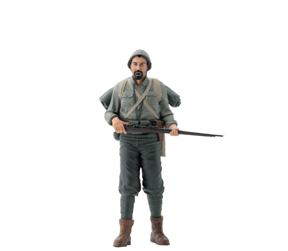 DIEGO ABATANTUONO Figura 12cm SERGENTE LORUSSO Scena Film MEDITERRANEO Cinemini
