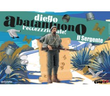 DIEGO ABATANTUONO Figura 12cm SERGENTE LORUSSO Scena Film MEDITERRANEO Cinemini