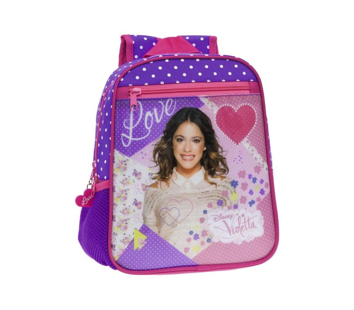 VIOLETTA ZAINO Zainetto Piccolo 29x22cm LOVE Originale DISNEY Rosa Fucsia