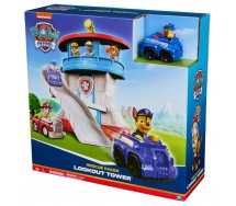 PAW PATROL Playset LOOKOUT TOWER with 1 Vehicle CHASE Spin Master