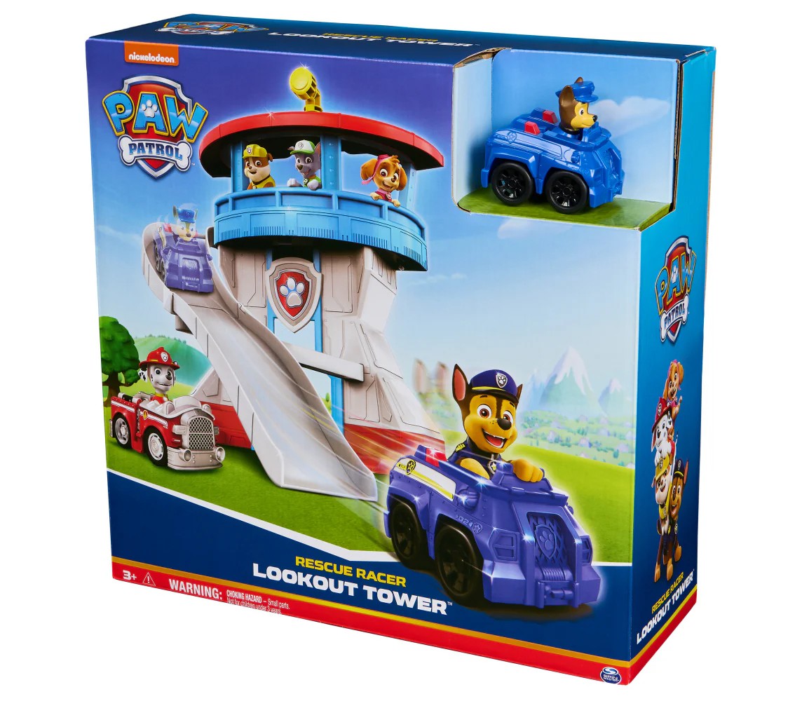 PAW PATROL Playset LOOKOUT TOWER with 1 Vehicle CHASE Spin Master