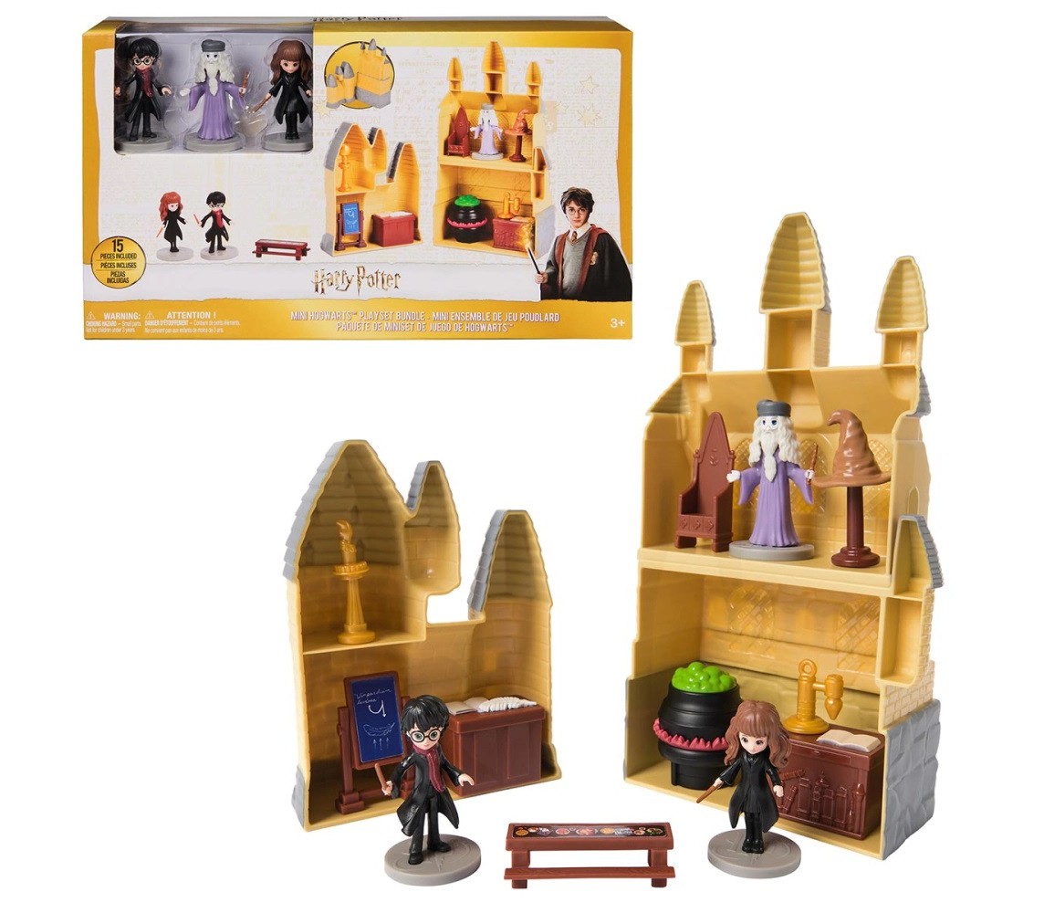 copy of HARRY POTTER Minis Playset STANZA DELLE NECESSITA' Con Figure HERMIONE e RON Originale SPIN MASTER
