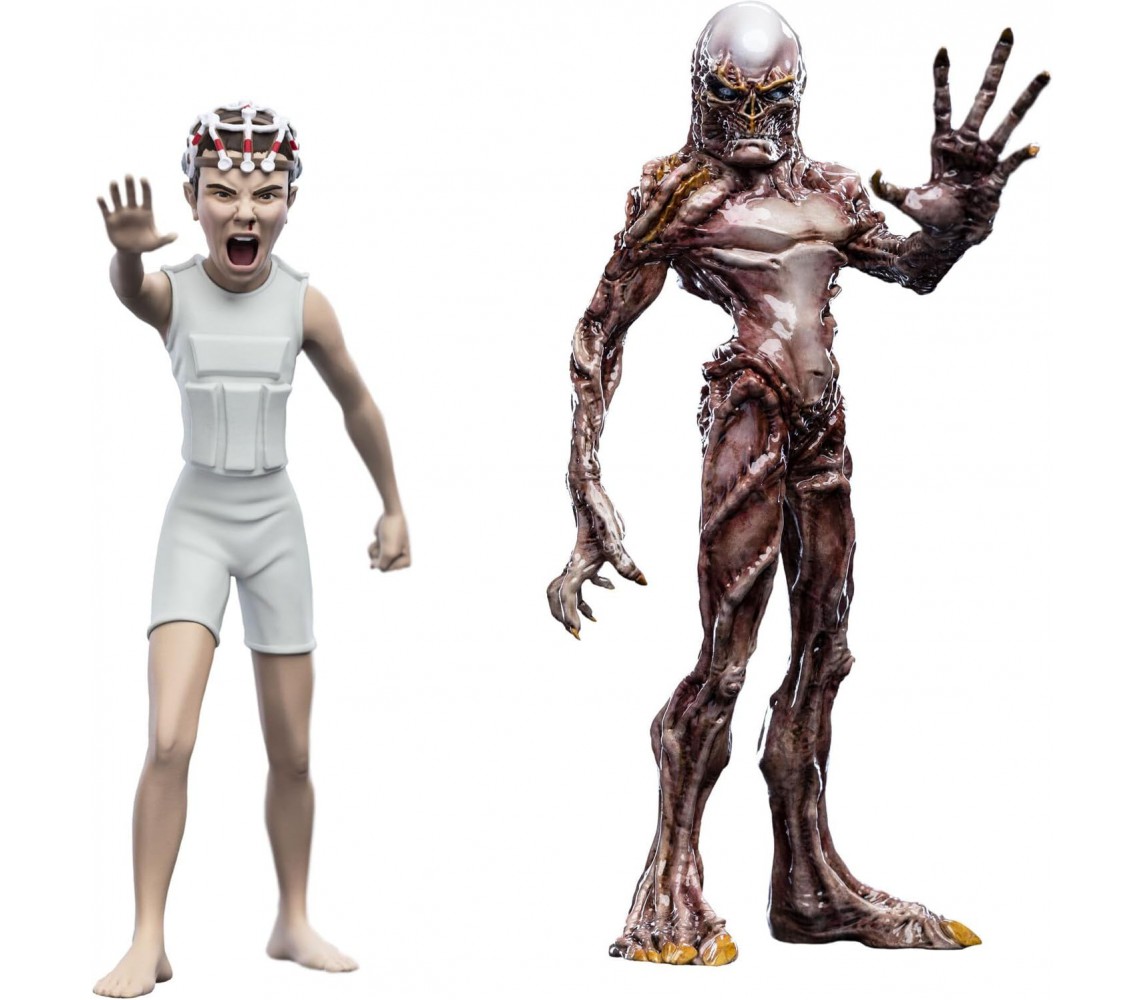 STRANGER THINGS ELEVEN e VECNA 2 Figures Statue 14cm WETA COLLECTIBLES Mini Epics
