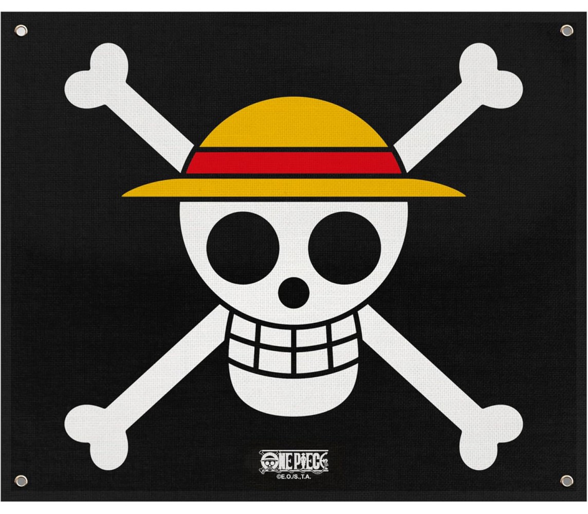 ONE PIECE FLAG Luffy Straw Hat Jolly Roger Size 60x50cm Original