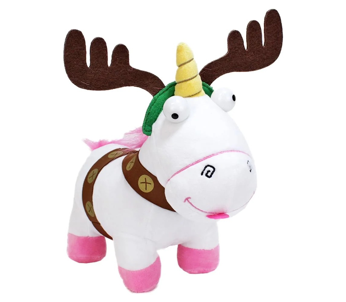 Plush FLUFFY Agnes' UNICORN 28cm Dressed as REINDEER Despicable Me 2 Minions